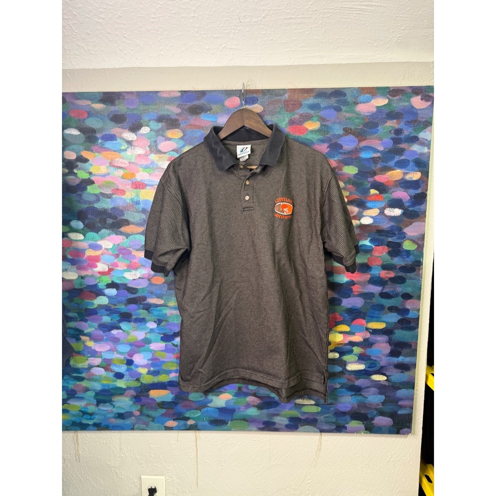 Dynasty Mens XL Cleveland Browns Polo Shirt Short Sleeve Casual Sports